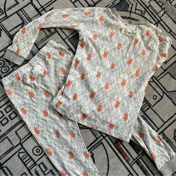 Toddler Pajama Set Bear & Tree Pattern Long Sleeve Cotton Unisex Sleepwear - Picture 6 of 9